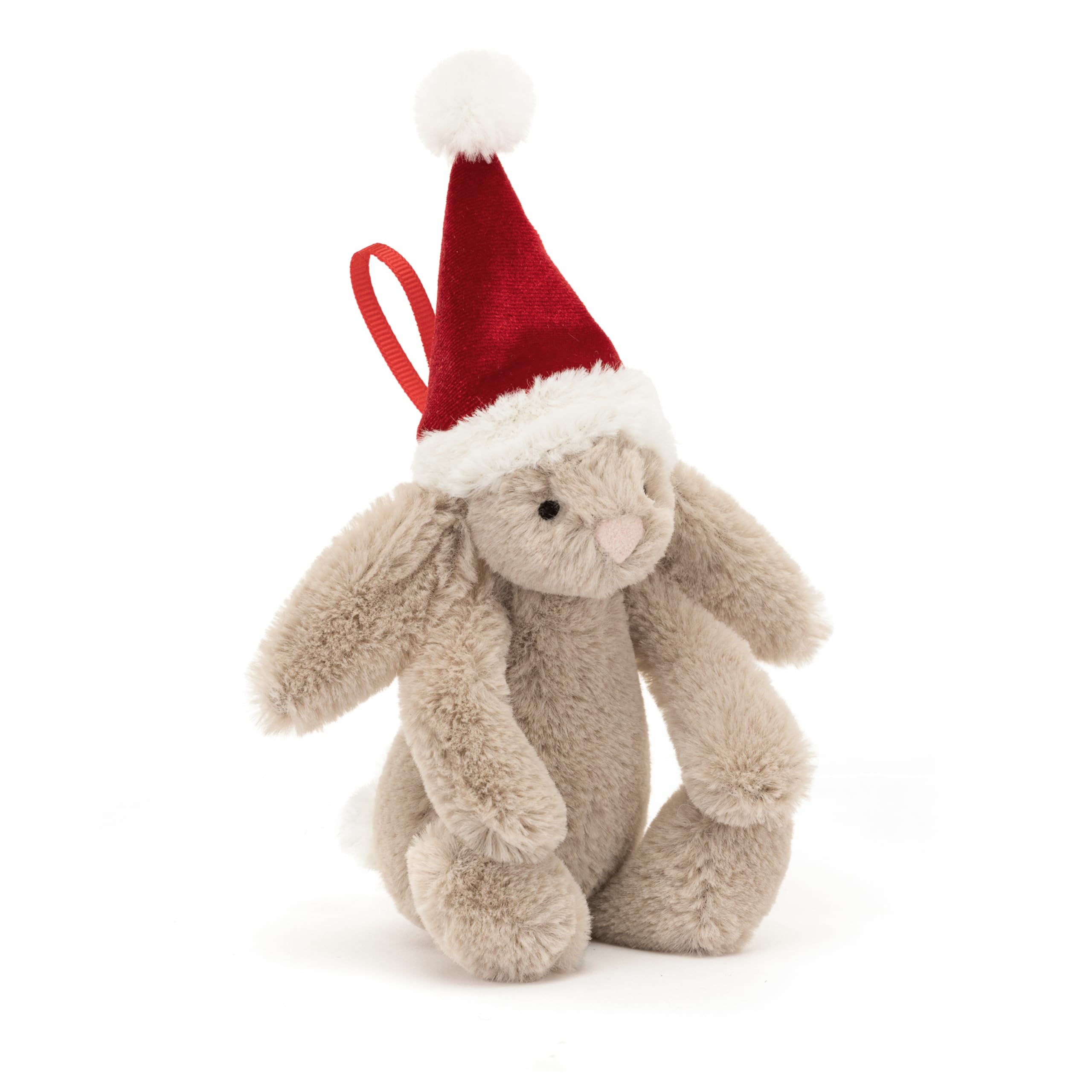 Jellycat Bashful Christmas Bunny Decoration - H : 13 cm x L : 5 cm