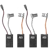 GEARLINTON Carbon Brushes 1617014135, A69 Brush Replacement, Set of 4 | Compatible with Bosch Hammer GBH 7 DE/GBH 7-45 DE/GBH 7-46 DE S20G