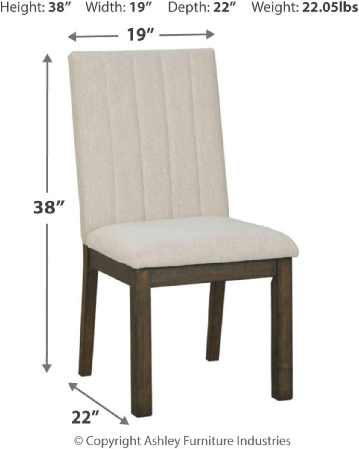 ashley chaise lounge chairs indoors on Amazon Com Signature Design By Ashley Dellbeck Upholstered Dining Room Chair Set Of 2 Beige Chairs