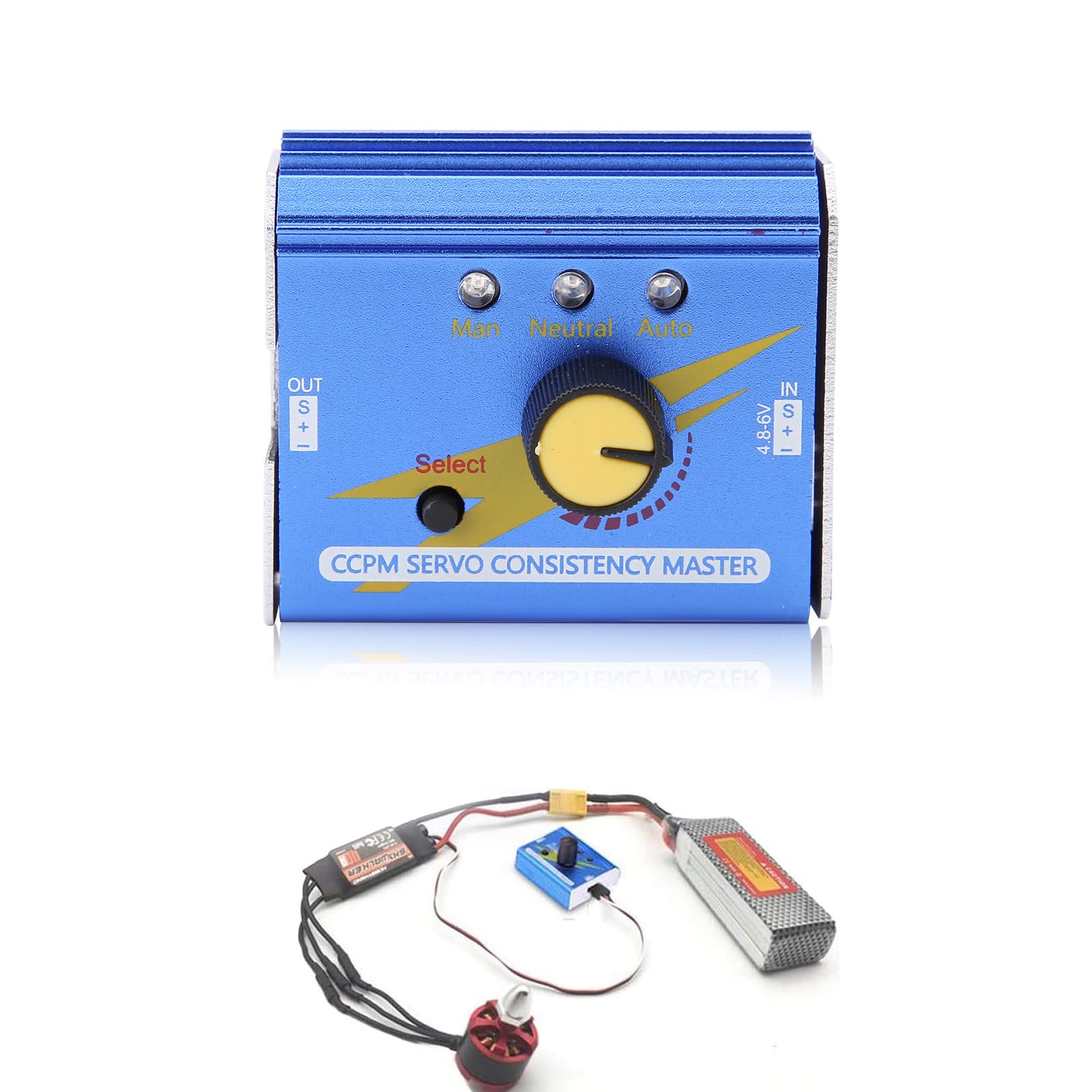 RC Motor Servo Tester, 3CH ESC Servo Tester CCPM Consistency Master Checker Tester RC Model Part For RC Planes & Helicopters Cars