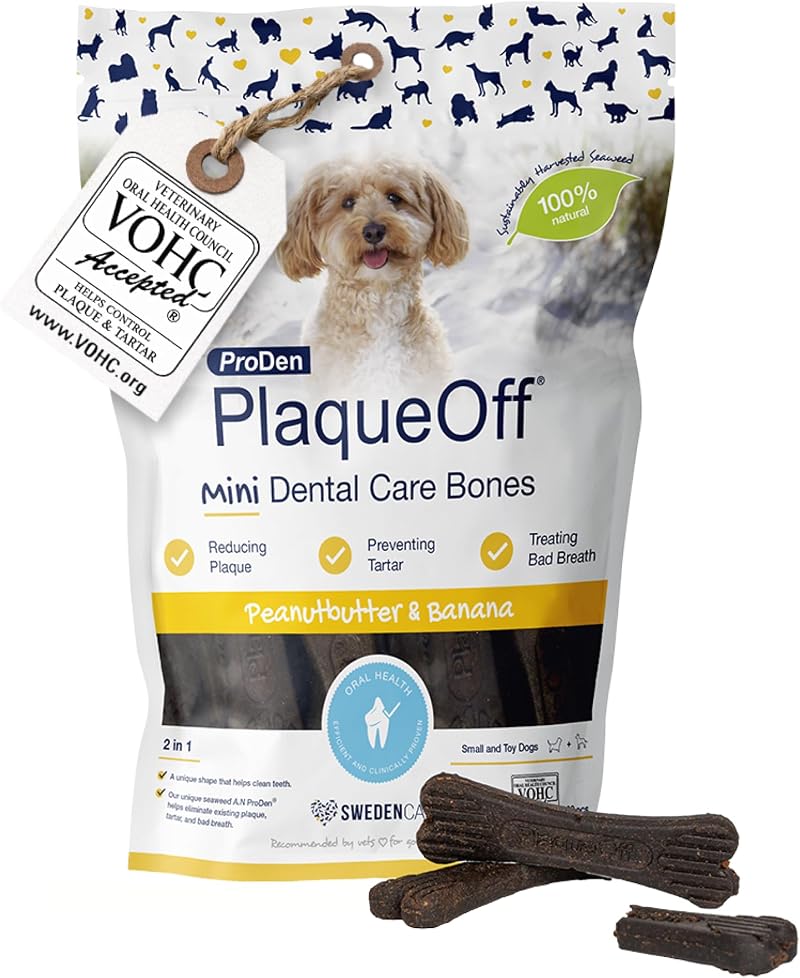 ProDen PlaqueOff Dental Bones for Small Dogs 20 Peanut Butter Banana