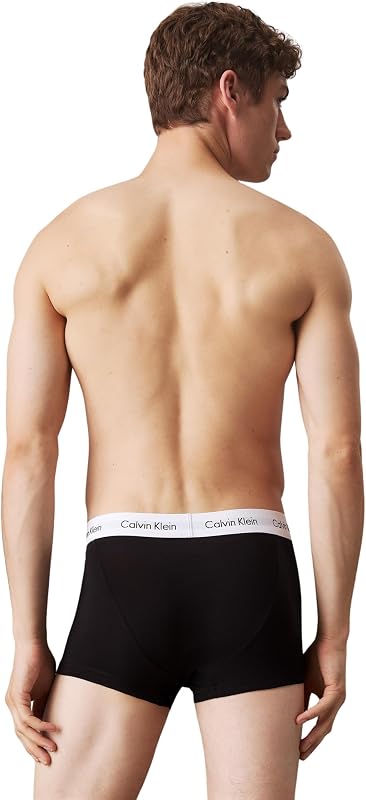 Herren Boxershorts, Hüft-Shorts, hochwertige Baumwoll-Unterhosen für Männer, mit Stretch-Anteil, elastischer Bund, 3er Pack, Schwarz (Black 001), M