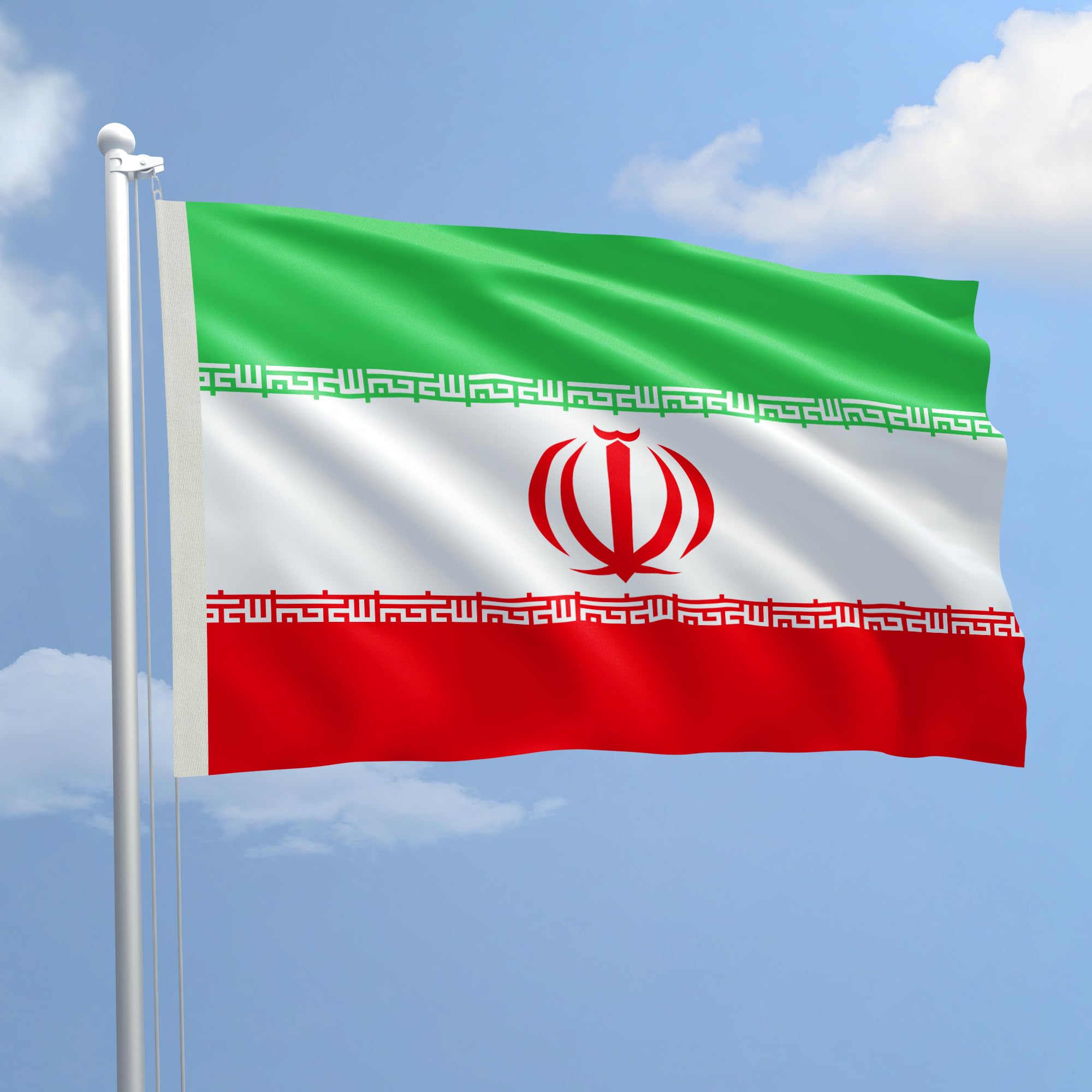 Flag Iran in Nautical Fabric 70 x 100 – To Production