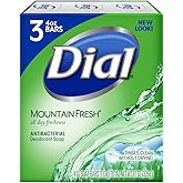 Dial Antibacterial Bar Soap, Mountain Fresh, 4 Ounce, 3 Bars