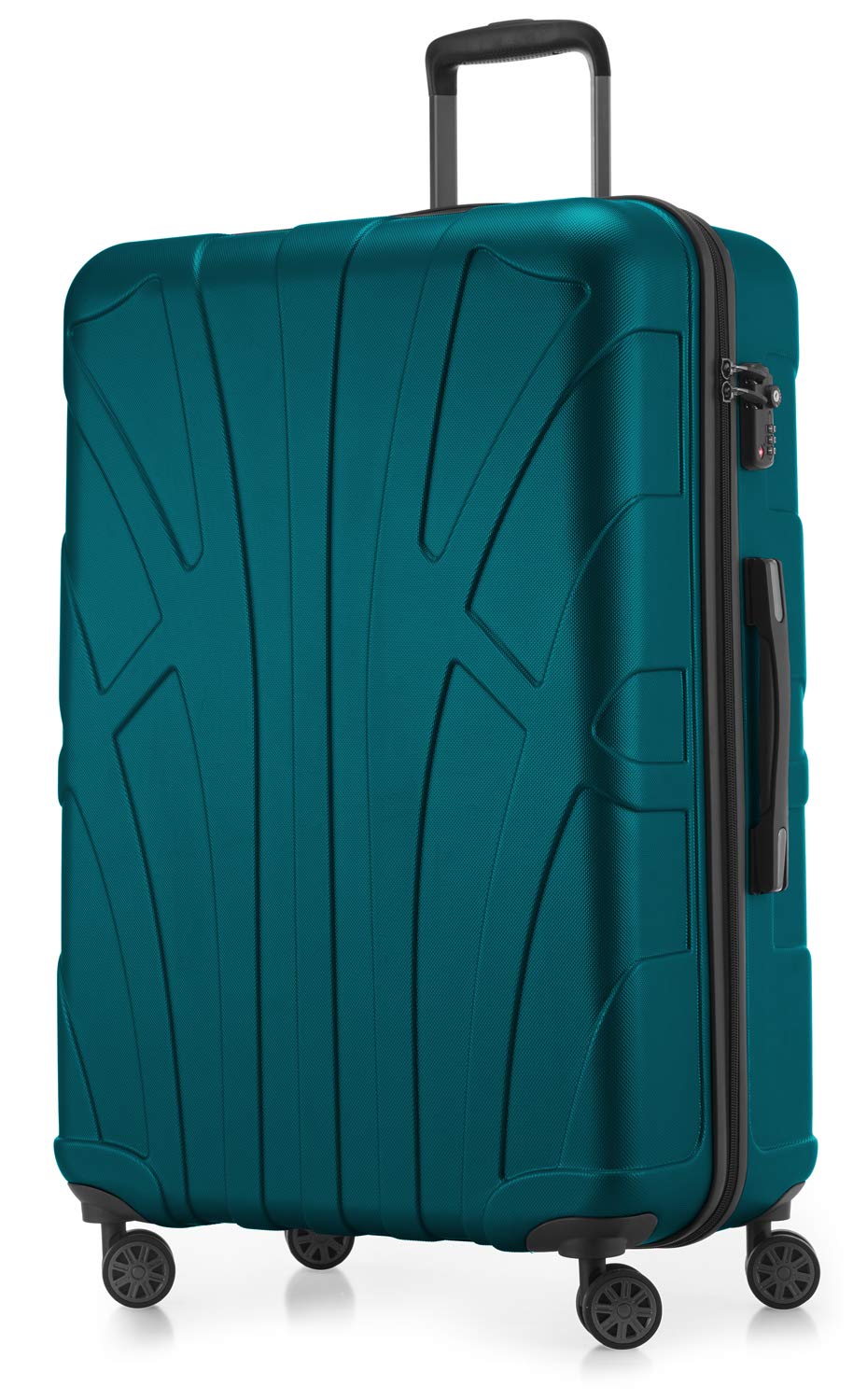 Suitline - Big Hardshell Suitcase Trolley Travel Luggage Hardcase with Extension, TSA, 76 cm, 96-110 liters, 100% ABS mat, Turquoise — image 1