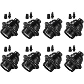 Aplstar Black E26/ E27 Light Sockets, Retro Edison Lamp Holder with E26 Medium Screw, 200℃ Heat Resistant Standard Screw-in Lamp Socket for Vintage Edison Bulbs Pendant Lamp (8PACK)