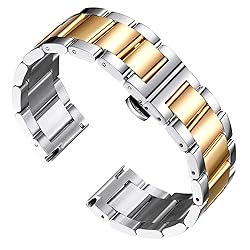 BINLUN Thick Stainless Steel Watch Band Metal Heavy