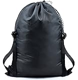 Carry Handy Laundry Bag with 2 Strong Adjustable Shoulder Straps for Laundromat, Just Right Size & Heavy Duty,Free Your Hands with Backpack Laundry Bag (25&rdquo;*31&rdquo;) (Black)