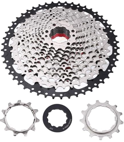 SunRace CSMS8 Cassetta 11 Velocità 11-51T, Ampio Rapporto, Silver, Compatibile Con Shimano/SRAM