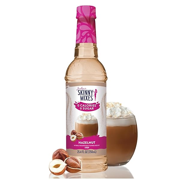 JORDAN’S SKINNY MIXES SUGAR FREE COFFEE SYRUP, HAZELNUT...