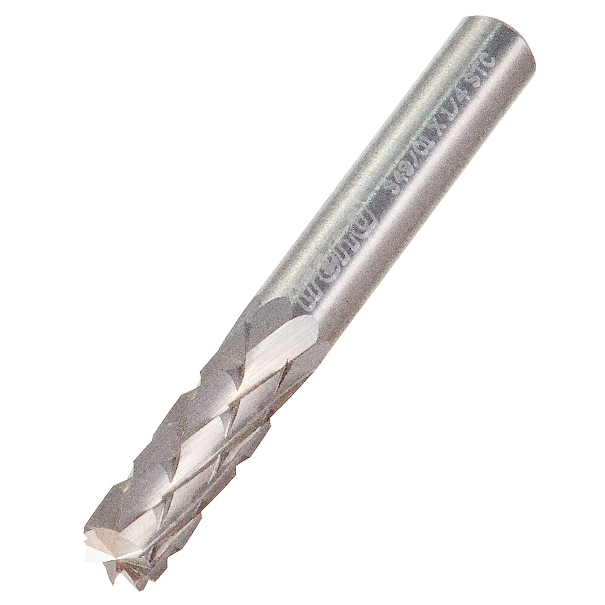 Trend Professional Shaping GRP Coarse Cut Non Plunge STC Router Cutter, 1/4 Inch Shank, 6.3mm Cut Diameter & 20mm Cut Length, Solid Carbide, S49/01X1/4STC