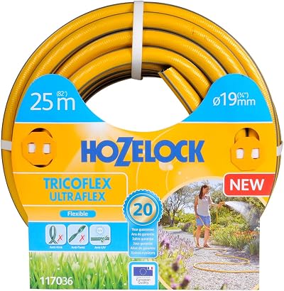 Hozelock Tricoflex Ultraflex Hose Yellow 19 mm x 25 m