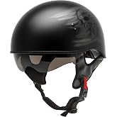 GMAX HH-65 Naked DOT Approved Half Helmet for Motorcycle, Moped, Scooter and More