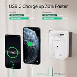 Aodeng UK to Australia 6-IN-1 Plug Adapter 2 USB Type I Shaver UK NZ AU view 2