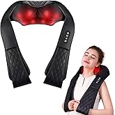 COPYJOY Shiatsu Neck and Back Massager, Corded Electric Neck Massager with Heat for Pain Relief Deep Tissue 4D Kneading Shoulder Massager Pillow for Whole Body Relaxation, Gifts for Mom Dad Women Men