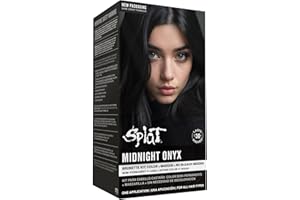 SPLAT Midnight Onyx Black Hair Color – Gentle Bleach-Free Hair Colouring Kit – Lasts Up to 30 Washes
