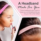 Popband Headbands Pack of 3 Black Silver Dark Grey No Dent Kind to Hair view 2