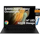 Samsung Galaxy Chromebook Go Laptop, 14" LED, Intel Celeron N4500, 4GB RAM | 320GB Storage (64GB eMMC + 256GB SD Card), Home, Students, 12-Hr Long Battery, Spill-Resistant, Webcam, IST HUB, Chrome OS