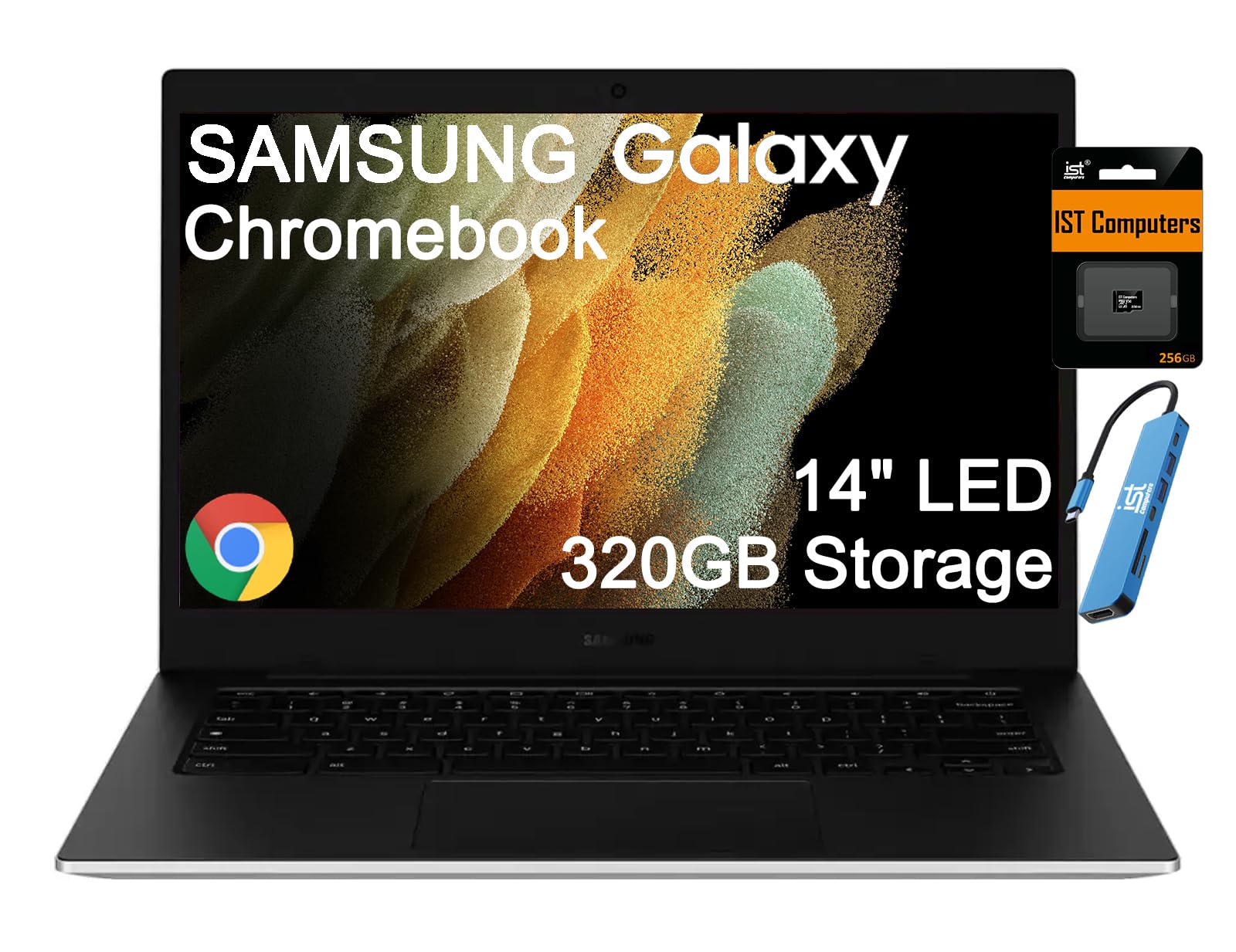 Samsung Galaxy Chromebook Go Laptop, 14" LED, Intel Celeron N4500, 4GB RAM