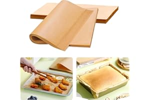 100 Pcs Precut Non-Stick Parchment Paper Baking Sheets,6 x 8",Unbleached,Parchment for Baking Sheets,Fryer,Cooking,Oven,Air F