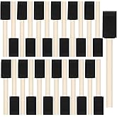 40 Pcs Foam Brush,1” Foam Paint Brushes, Wood Handle Sponge Paint Brush, Brushes for Painting for Staining, Varnishes, and DI