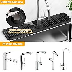 24'' Longer Faucet Mat for Kitchen Sink Splash