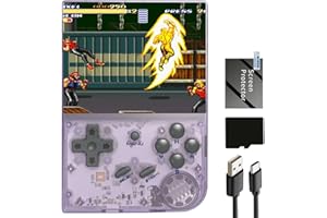 AIVUIDBS RG35XX Retro Handheld Game 3.5 Inch IPS Screen, 35XX with a 64G Card Pre-Loaded 5700 Games,rg35xx Supports HDMI and TV Output 2600mAh Battery 2024 Latest (RG35xx+ Purple Handheld Game 2024 Latest)