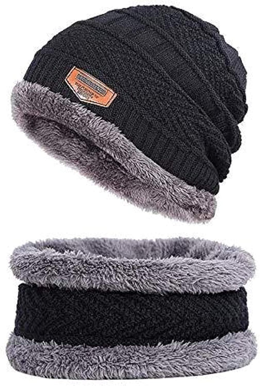 Buy SKYLER Woolen Cap with Neck Muffler/Neck Warmer Set for Men & Women