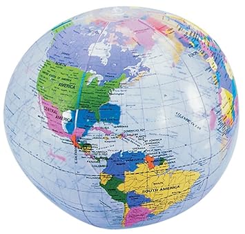 Clear Inflatable World Globe