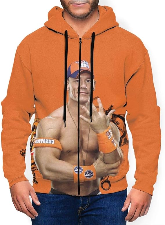 Amazon Co Jp Wwe John Cena 10 メンズトレーナー パーカー ジップアップ 長袖 パーカー 柔らかく快適 スウェット パーカー プルオーバー ゆったり おしゃれ カジュアルスウェット 男女兼用 人気 メンズ 長袖パーカー 服 ファッション小物
