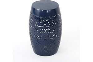 Christopher Knight Home Ruby Outdoor 12" Iron Side Table, Dark Blue