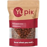 Yupik Roasted Unsalted Almonds, 2.2 lb (35.2 oz), Gluten-free, Kosher, Vegan, Whole Nuts, No Added Salt, Lightly Roasted, Crunchy, Source of Fiber, Healthy Snacks