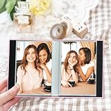 Miaikoe Small Photo Album 6x4 50 Pockets 2 Packs Pink Linen Top Loading view 3