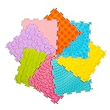 AKIMRABY 8 Pcs Sensory Mats, Sensory Tiles Puzzle