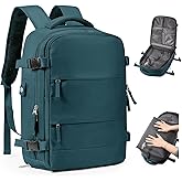 bergsalz Vacuum Backpack Travel Laptop Backpacks For Women Men Carry On Backpack With Vacuum Compression Bags Seal Packing Personal Item Travel Bag Vacpack Backpacks Without Pump Peacock Blue