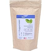 Ecofam Toothpaste Tablets - Peppermint | Chewable Toothpaste Tablets for Fresh Breath | Fluoride Free | Nano Hydroxyapatite T