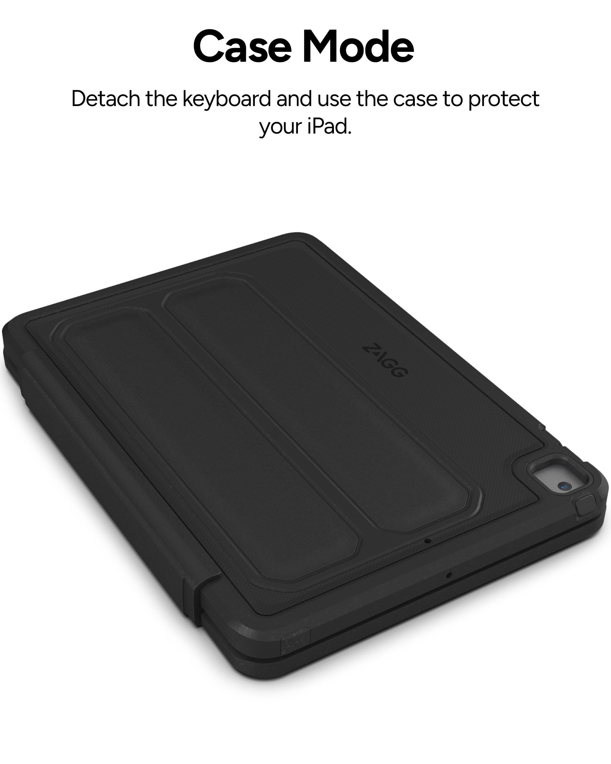 ZAGG Rugged Book iPad Case with Detachable Magnetic-Hinged Keyboard for iPad Air 3, iPad Pro 10.5