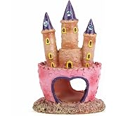 Elecphbo 3D Resin Aquarium Decoration Castle &ndash; Cartoon Fish Tank Ornament, Non-Toxic Safe for Freshwater/Saltwater Tanks, Colorful Design, Enhances Underwater Environment (Multicolor)