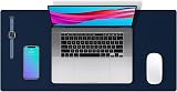 Aothia Desk Mat PU Leather 60x35 cm Non-Slip Waterproof Dark Blue
