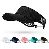 SUNMECI Mesh Breathable Sports Visor - Men Women Adjustable Lightweight Quick Dry Sun Hat for Tennis, Golf, Running
