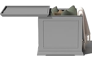 Veradek Brixton Tray Table - 2-in-1 Outdoor Side Table with Storage and Tray for Patio/Porch | Durable All-Weather Resistant | Classic & Functional