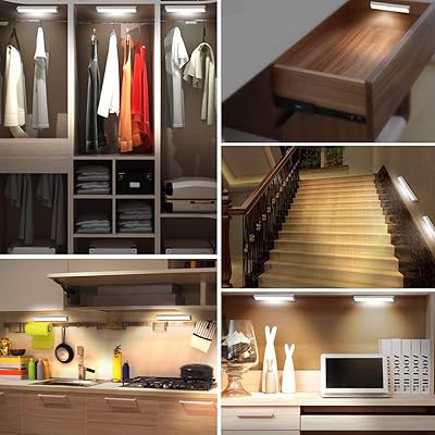 Buy Wireless Motion Sensor Cabinet Lights 10 Led Usb Rechargeable Closet Lights Led Under Cabinet Lighting For Wardrobe Drawer Stairs Cupboard Counter Pantry Stairs Stick On Anywhere 2 Pack White Light Online In Indonesia B06y28gg7w