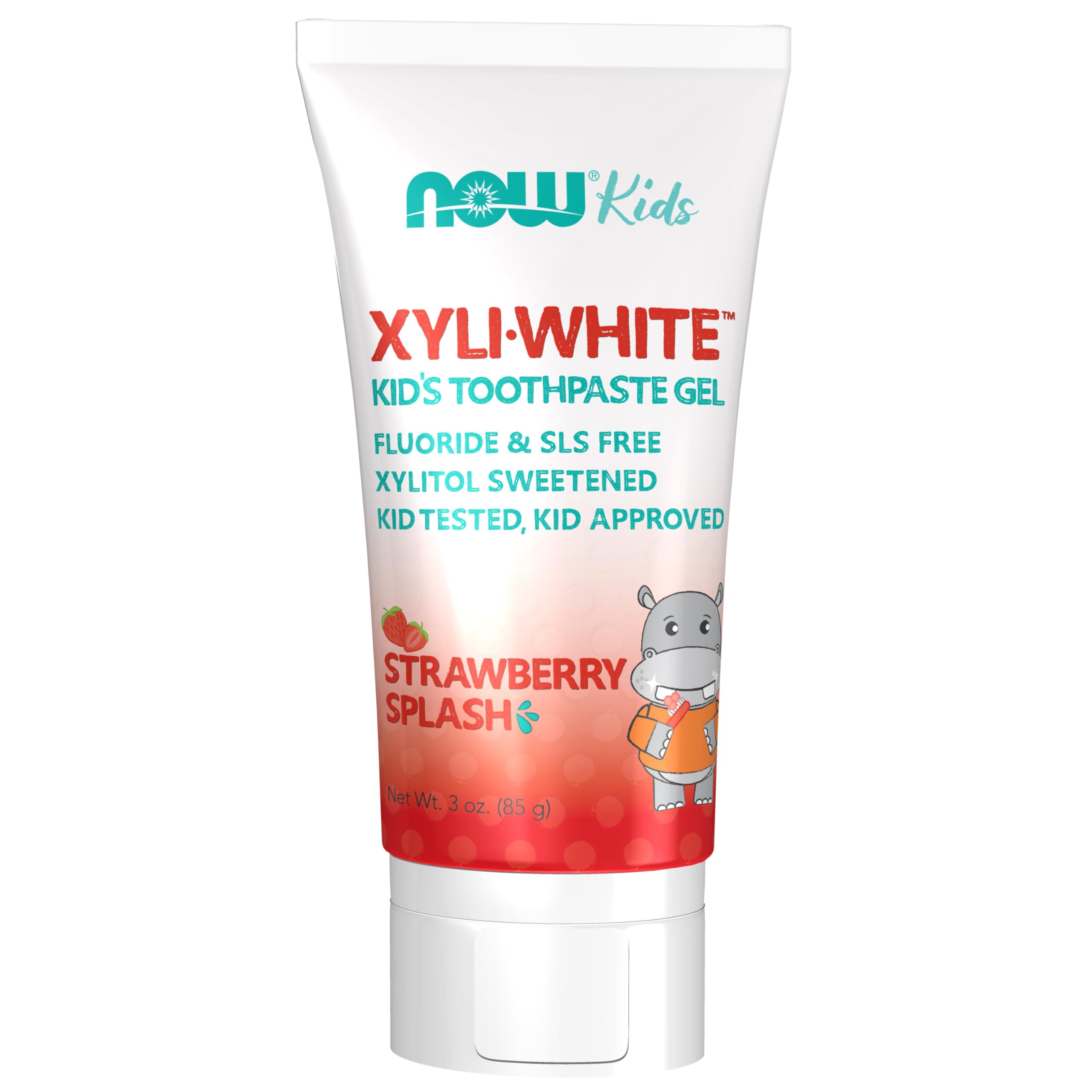 Now Foods Kids' Xyliwhite Strawberry Splash Toothpaste Gel, 85 g