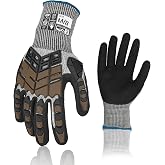Graloky Safety Work Gloves,Impact Gloves for Men Women,Cut Resistant | Cut Resistant Touch Screen Gloves for Gardening Mechanic Construction