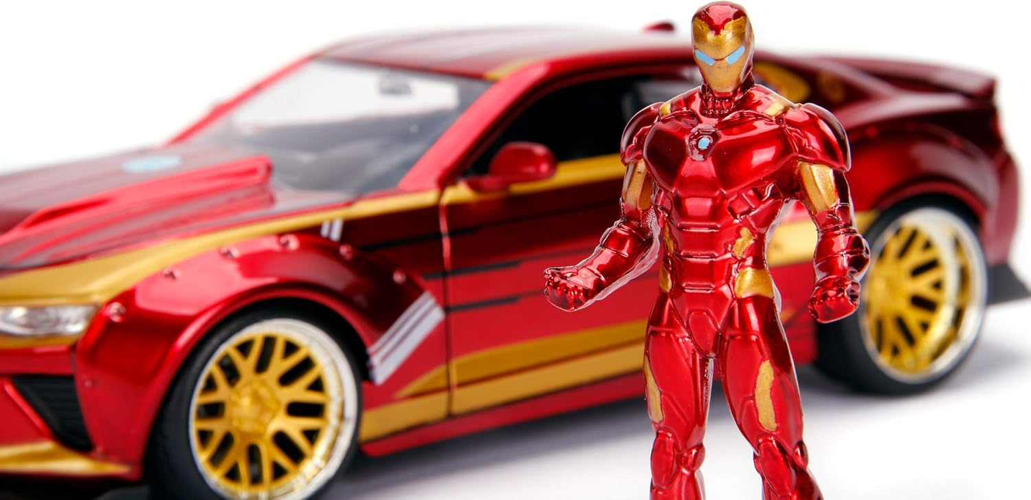 MARVEL IRONMAN 2016 CHEVY CAMARO SS 1:24 SCALE DIE-CAST CAR, Multi-coloured - Image 3