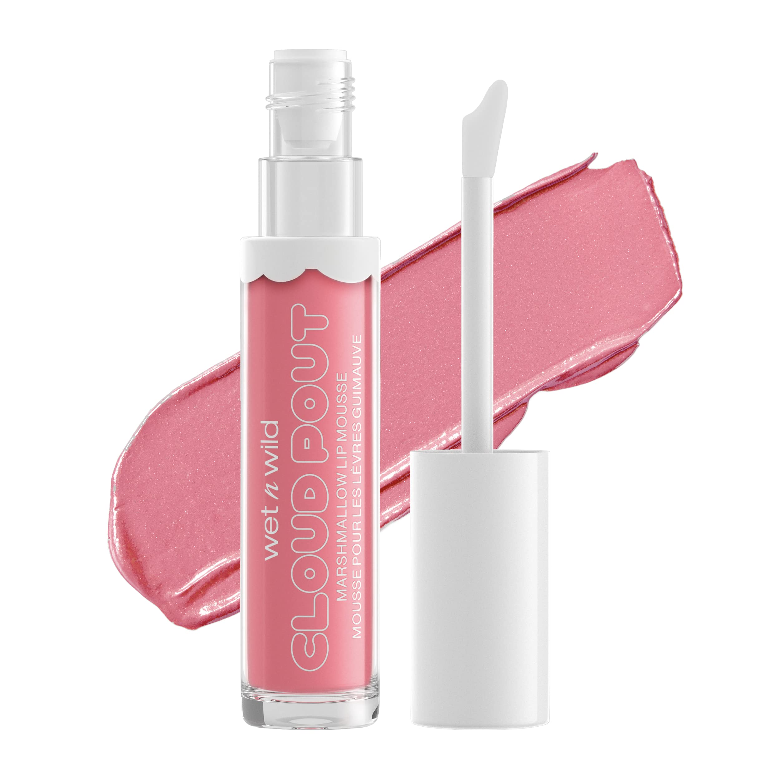 Wet n Wild, Cloud Pout Marshmallow Lip Mousse, Matte Liquid Lipstick, Non-Drying and Long-Lasting Formula, with Argan Oil, Avocado Oil and Vitamin E, Pour Some Suga On Me