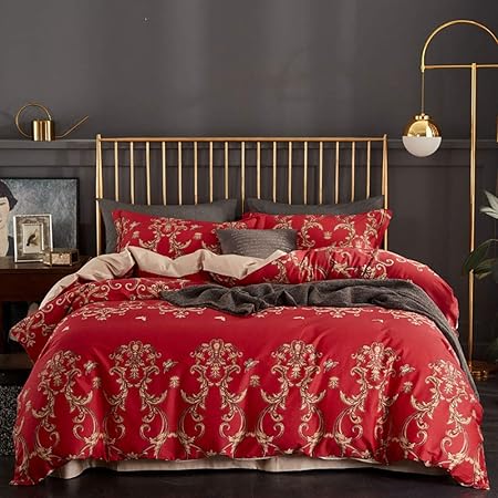 Bettbezug-Sets 100% Baumwolle Doppelte Bettbezüge Set Blaue Bettwäsche