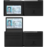 Travelambo Genuine Leather Wallet for Men with Gift Box - Handmade Bifold Stylish - Mens Wallets Rfid Blocking with 2 ID Windows