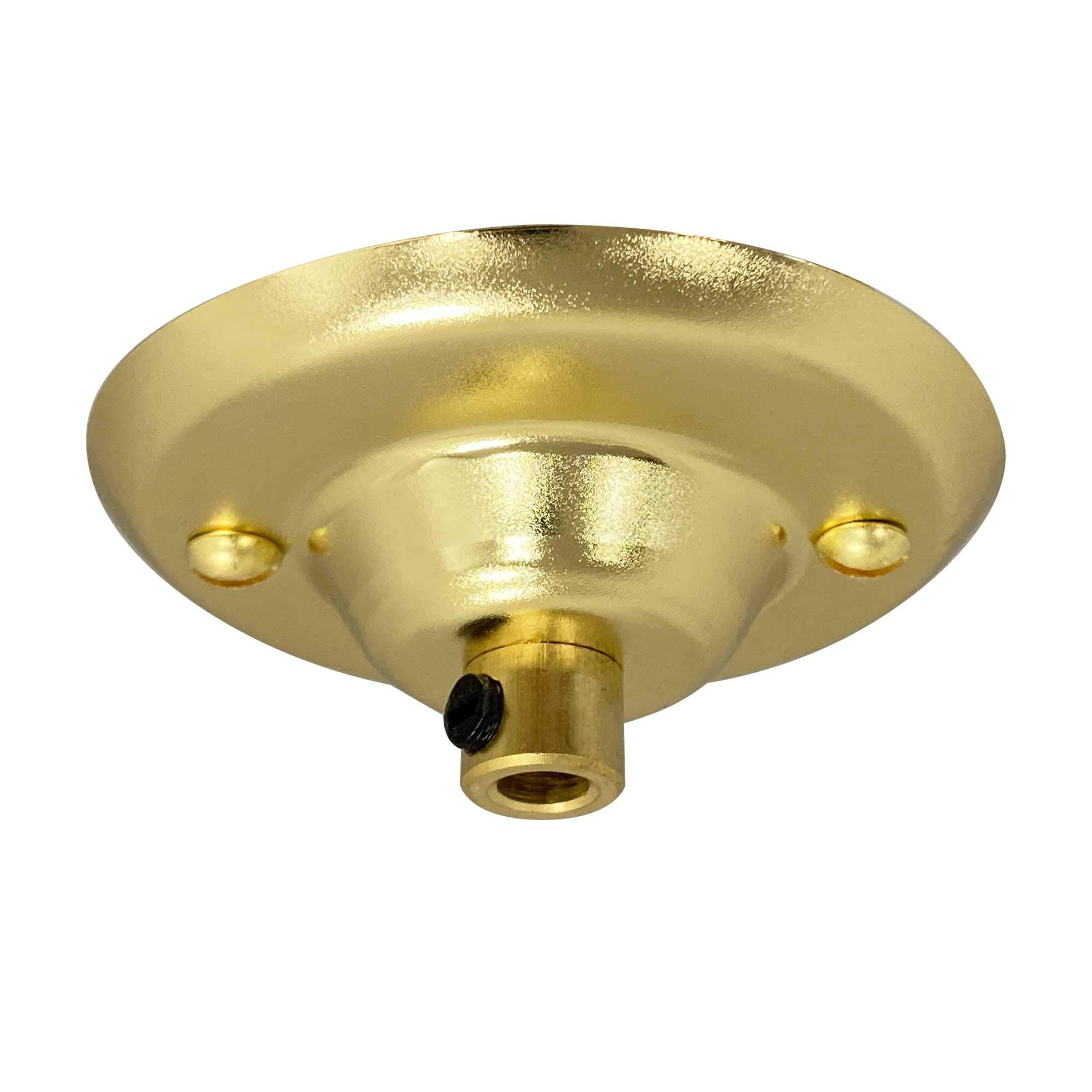 ElekTek 75mm Diameter Ceiling Plate with Cord Grip Ideal for Pendant Vintage Filament Bulbs Brass