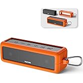 Raymate Bluetooth Speaker, 30W Deep Bass TWS Pairing Stereo Sound with DSP, IPX7 Waterproof Wireless V5.0 Shower Speakers, 15H Playtime Portable Speakers for Party Outdoor Travel(Orange)
